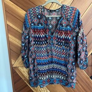 Tolani tunic 100% silk, size extra small